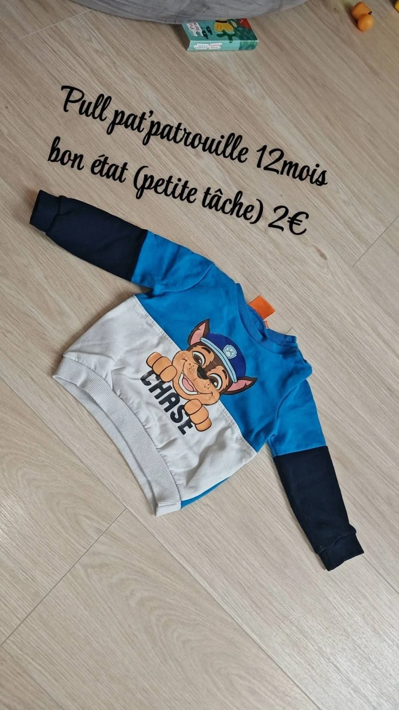 Pull pat'patrouille 12mois 🌹
